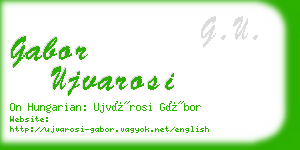 gabor ujvarosi business card